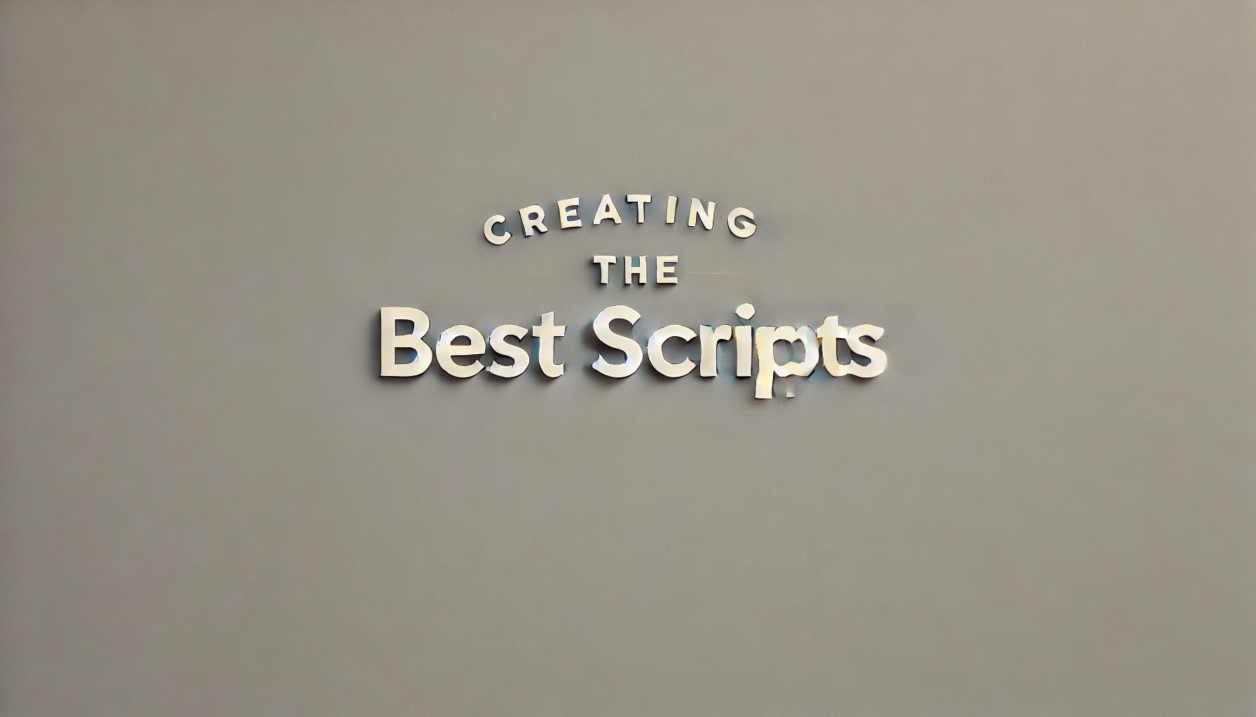 CREATING THE BEST SCRIPTS